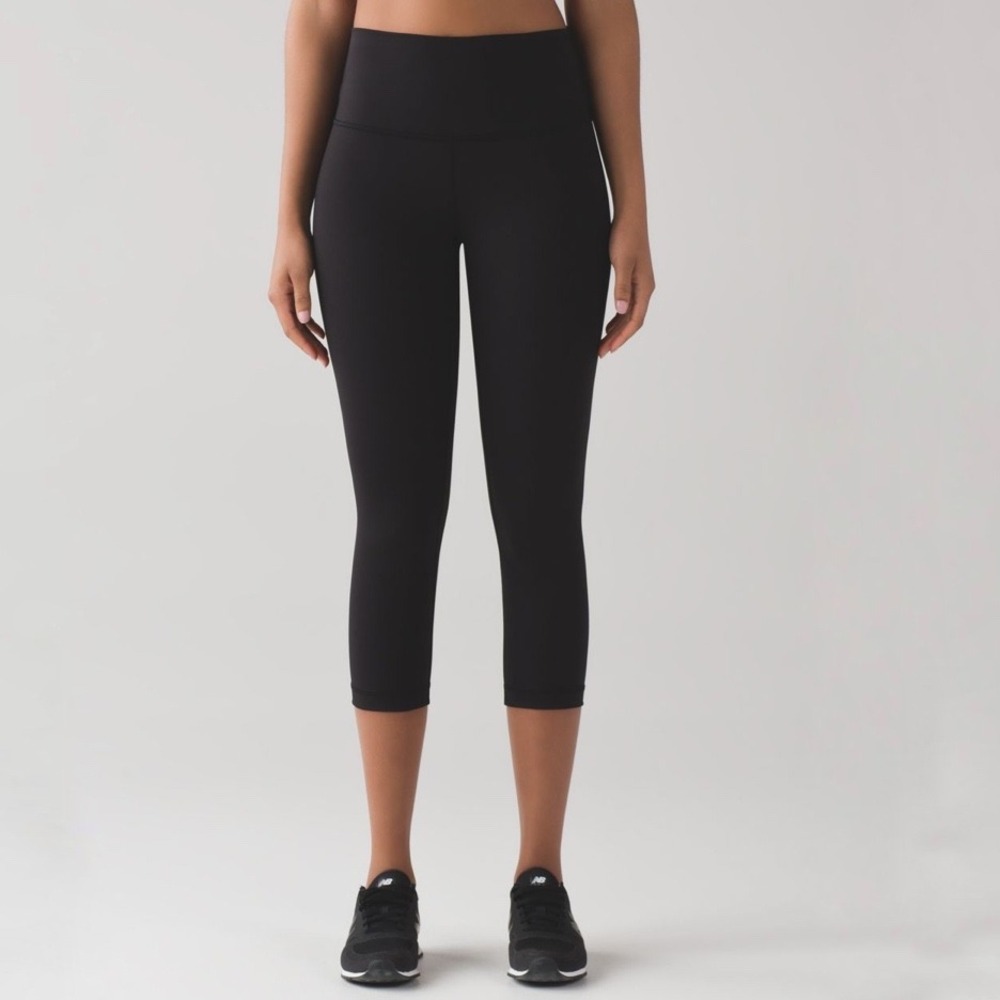 Lululemon |  Wunder Under Crop Full on Luxtreme Black High-Rise Size 12